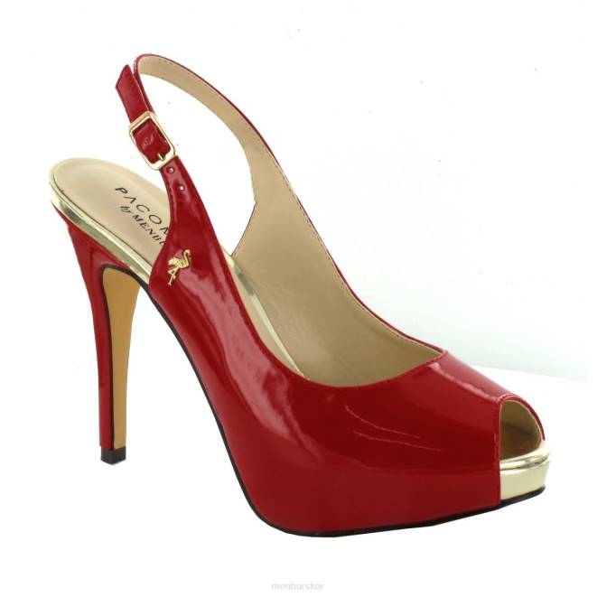 Menbur kvinnor röd lila högklackat 608J4238