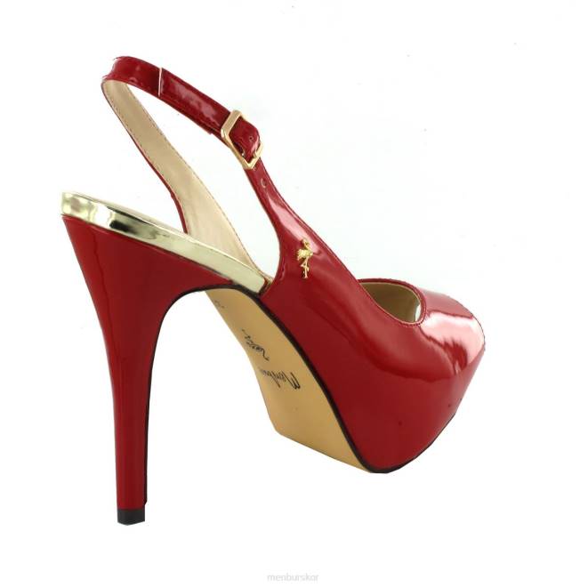 Menbur kvinnor röd lila högklackat 608J4238