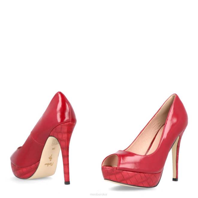 Menbur kvinnor röd sopra högklackat 608J4326