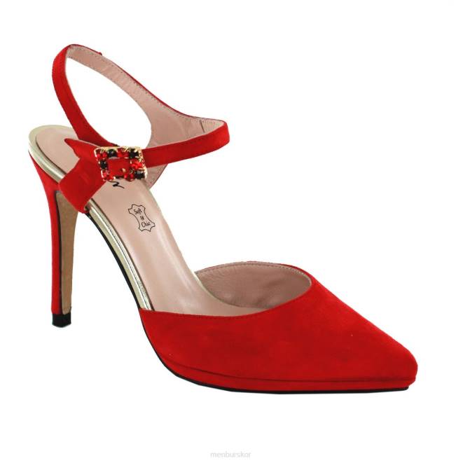 Menbur kvinnor röd uggiate högklackat 608J971