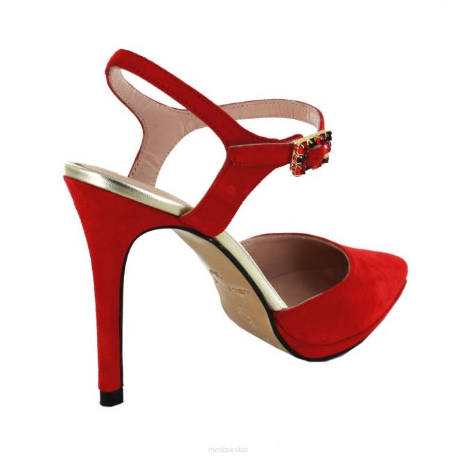 Menbur kvinnor röd uggiate högklackat 608J971
