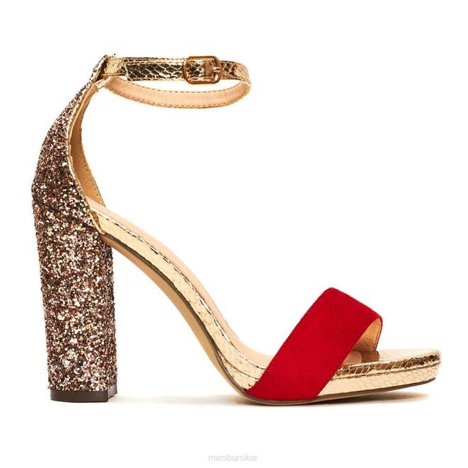 Menbur kvinnor röd volton högklackat 608J1410