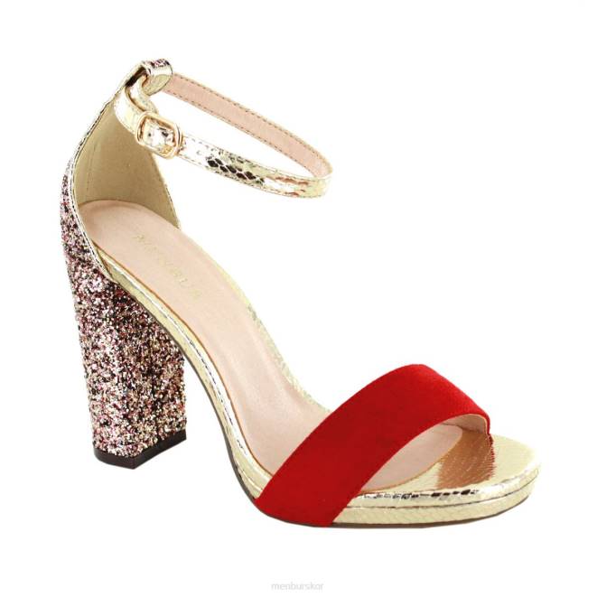 Menbur kvinnor röd volton högklackat 608J1410