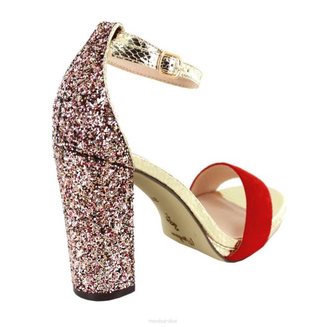 Menbur kvinnor röd volton högklackat 608J1410