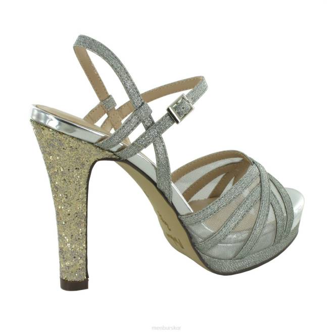 Menbur kvinnor silver adern högklackat 608J5182