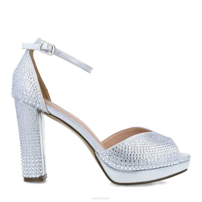 Menbur kvinnor silver aguamarina högklackat 608J3872