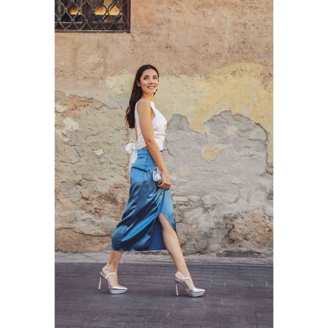 Menbur kvinnor silver australien högklackat 608J3727