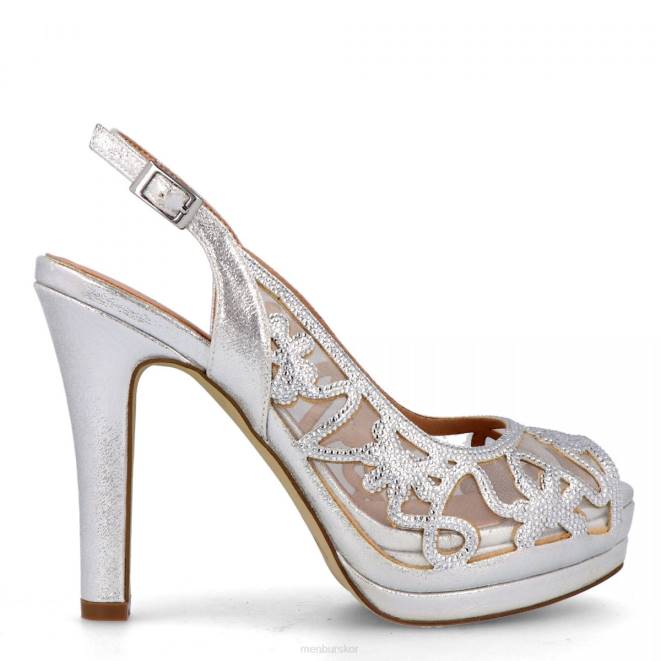 Menbur kvinnor silver cantalupo högklackat 608J5316