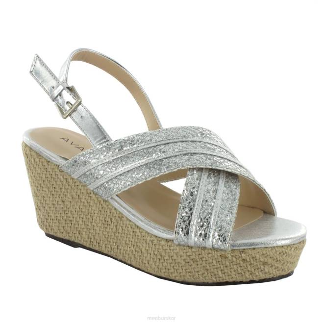 Menbur kvinnor silver ceratonia högklackat 608J1360