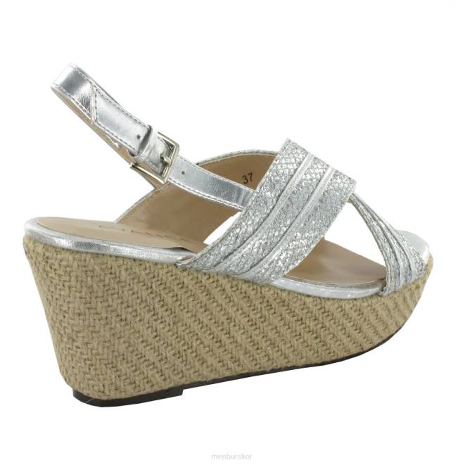 Menbur kvinnor silver ceratonia högklackat 608J1360
