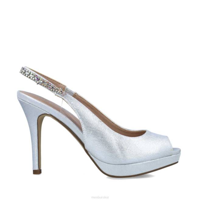 Menbur kvinnor silver delphinus högklackat 608J3750