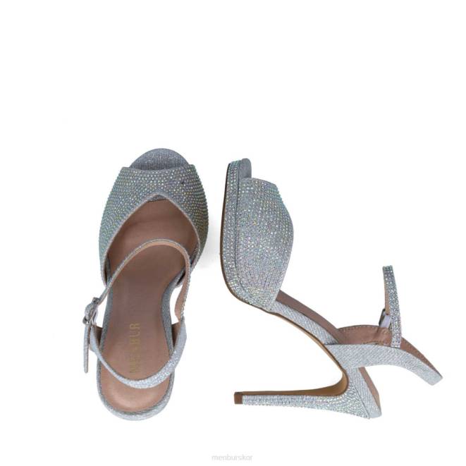 Menbur kvinnor silver goshenita högklackat 608J3873