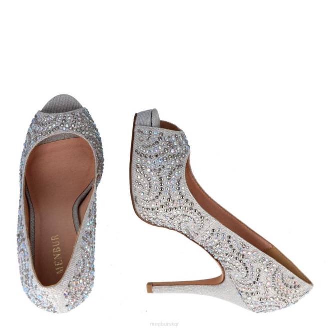 Menbur kvinnor silver grauson högklackat 608J4075