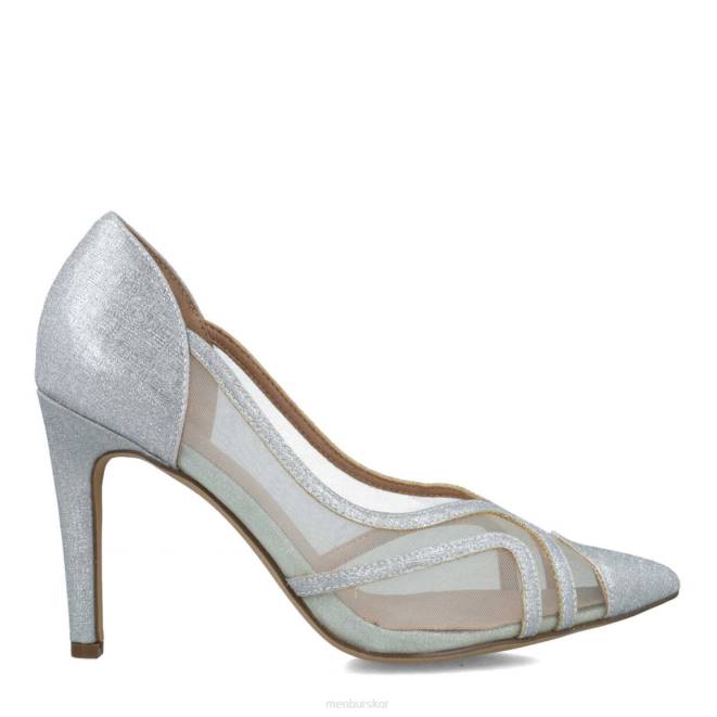 Menbur kvinnor silver kornerupina högklackat 608J789
