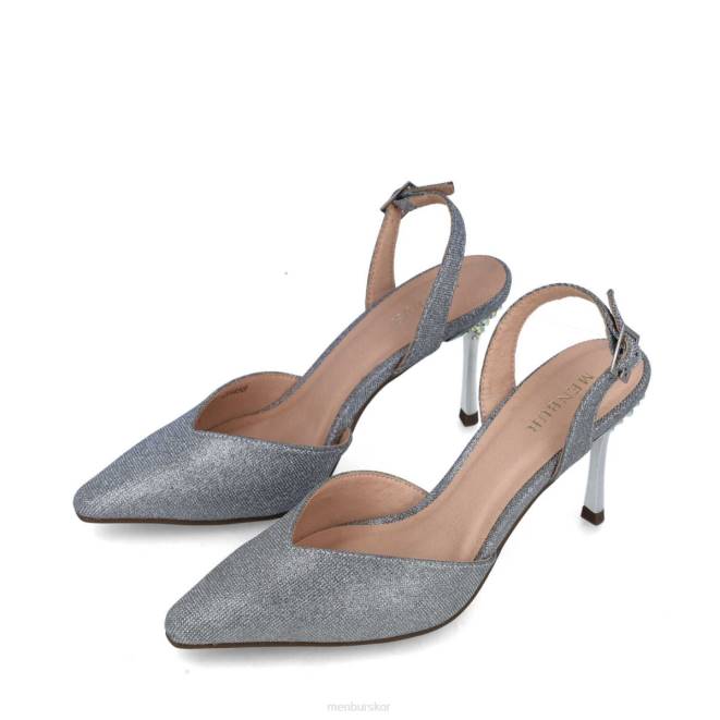 Menbur kvinnor silver lepidolita högklackat 608J3895