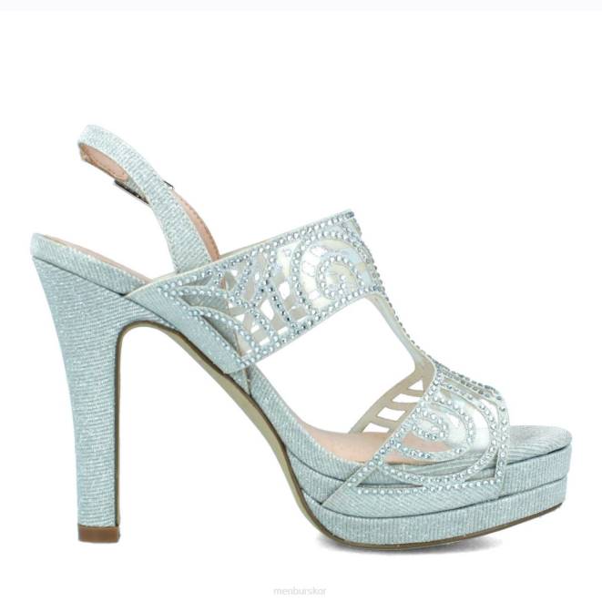 Menbur kvinnor silver milanesiska högklackat 608J1292