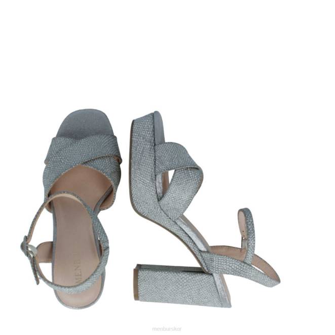 Menbur kvinnor silver mulecetto högklackat 608J4051
