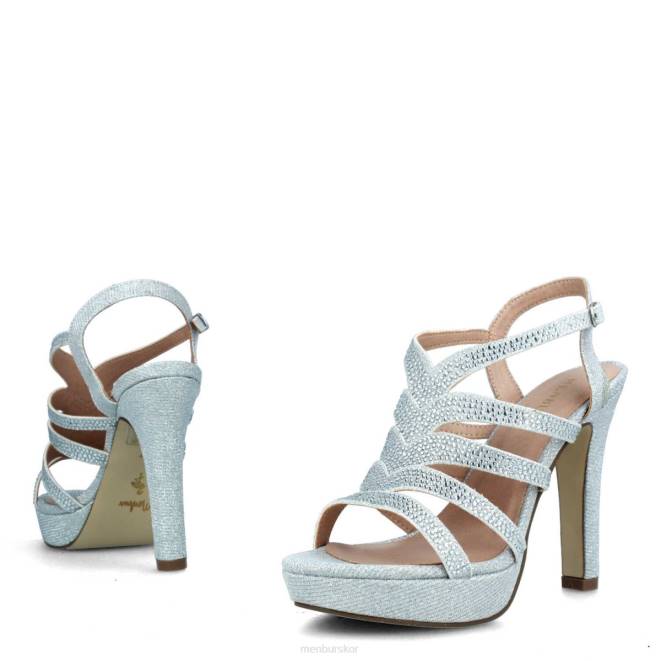 Menbur kvinnor silver nagliati högklackat 608J4158