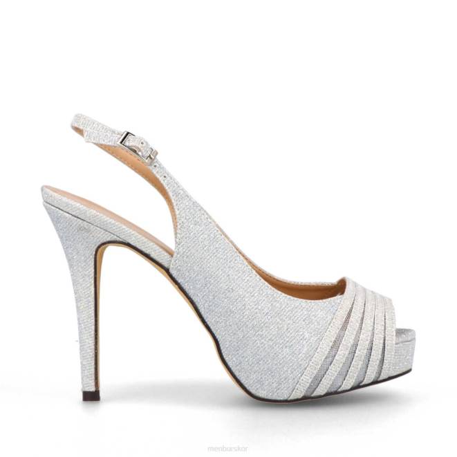 Menbur kvinnor silver pozuelo högklackat 608J1038