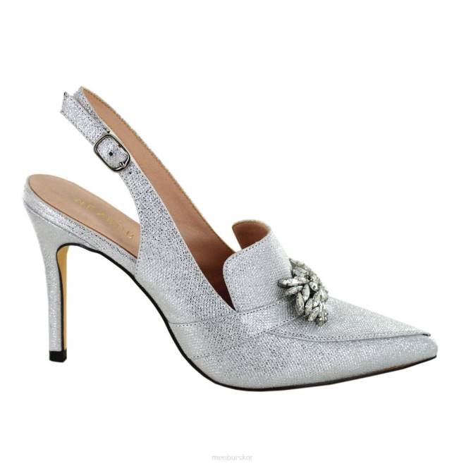 Menbur kvinnor silver usini högklackat 608J5228