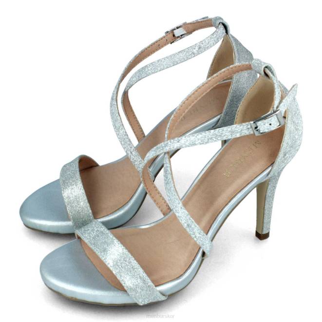 Menbur kvinnor silver vessalico högklackat 608J4031