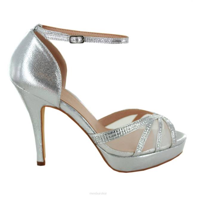 Menbur kvinnor silver viana högklackat 608J4489