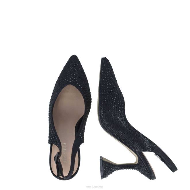 Menbur kvinnor svart aguamarina högklackat 608J3901