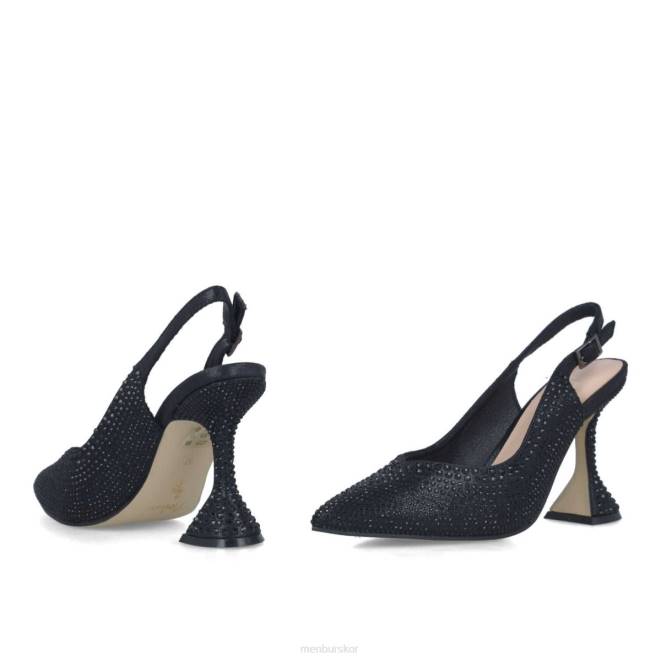 Menbur kvinnor svart aguamarina högklackat 608J3901