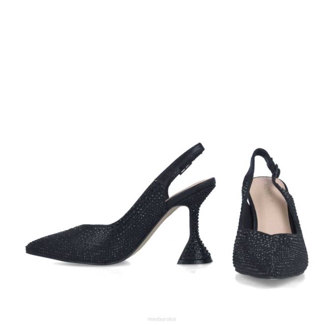 Menbur kvinnor svart aguamarina högklackat 608J3901