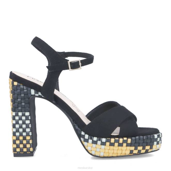 Menbur kvinnor svart albino högklackat 608J1537