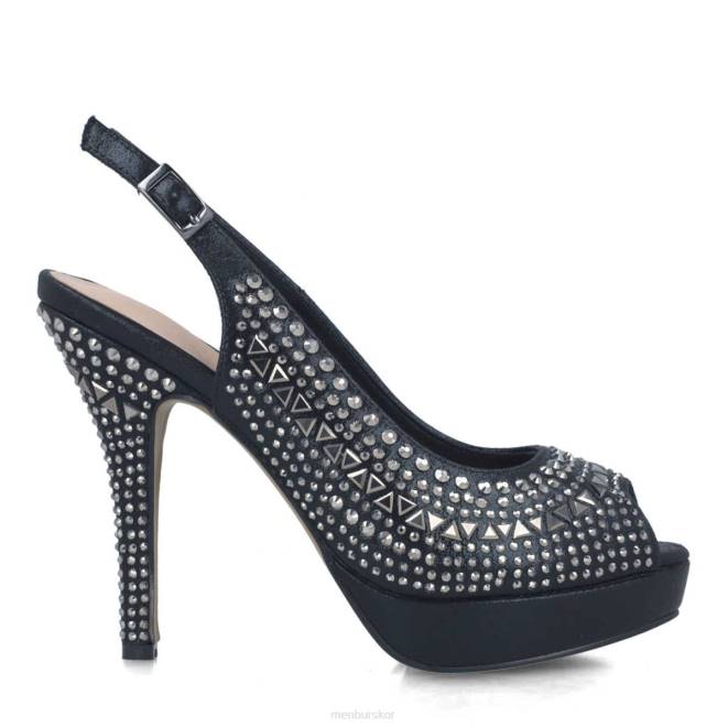 Menbur kvinnor svart axinita högklackat 608J3861