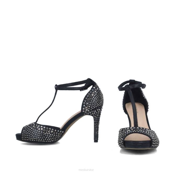 Menbur kvinnor svart axinita högklackat 608J3879