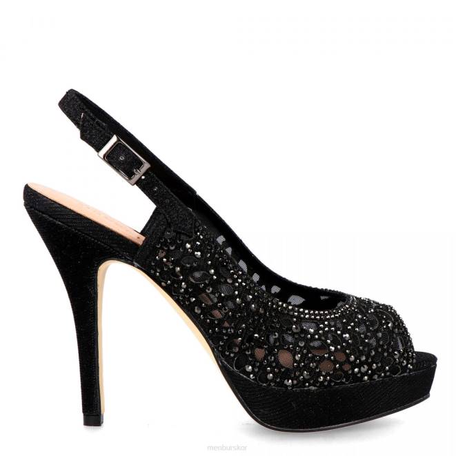 Menbur kvinnor svart cancello högklackat 608J4086
