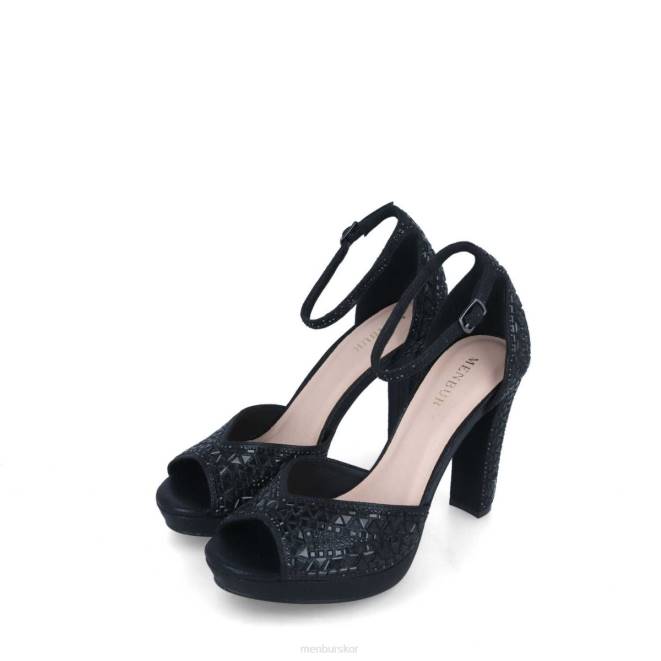 Menbur kvinnor svart capadrosso högklackat 608J4125