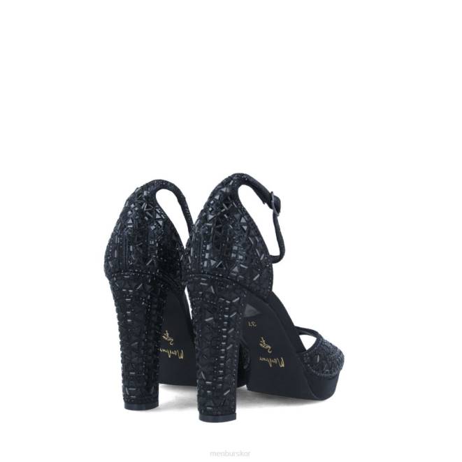 Menbur kvinnor svart capadrosso högklackat 608J4125