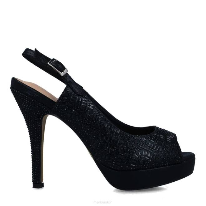 Menbur kvinnor svart cianita högklackat 608J3863