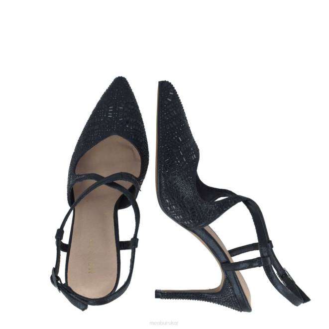 Menbur kvinnor svart cianita högklackat 608J4934