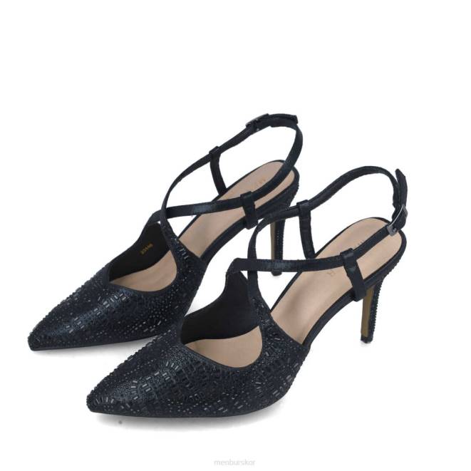 Menbur kvinnor svart cianita högklackat 608J4934