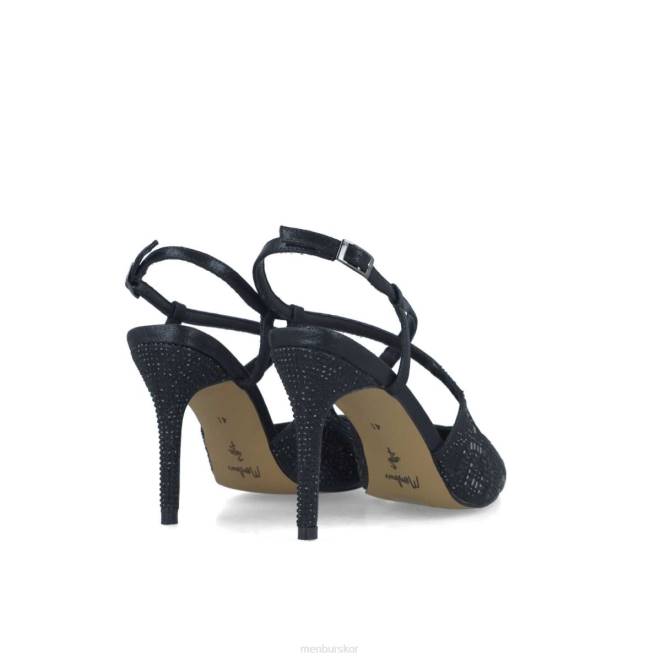 Menbur kvinnor svart cianita högklackat 608J4934