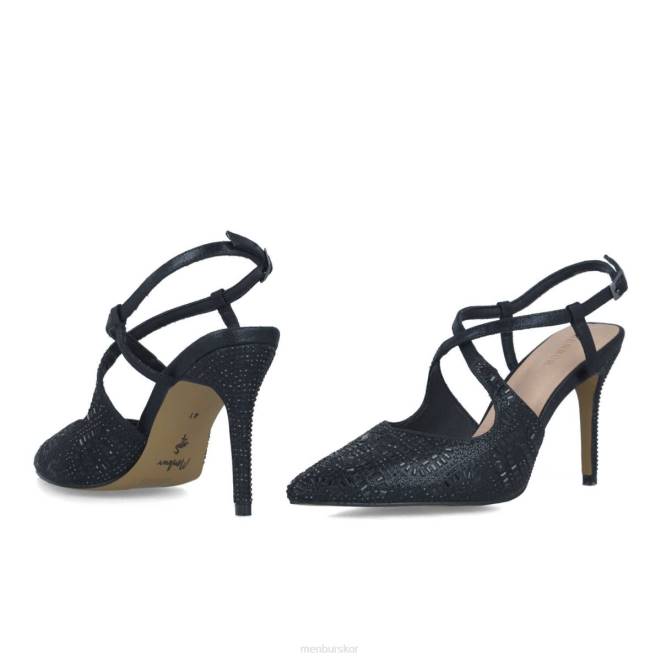 Menbur kvinnor svart cianita högklackat 608J4934