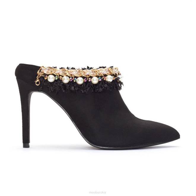 Menbur kvinnor svart filetta högklackat 608J953