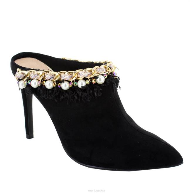 Menbur kvinnor svart filetta högklackat 608J953