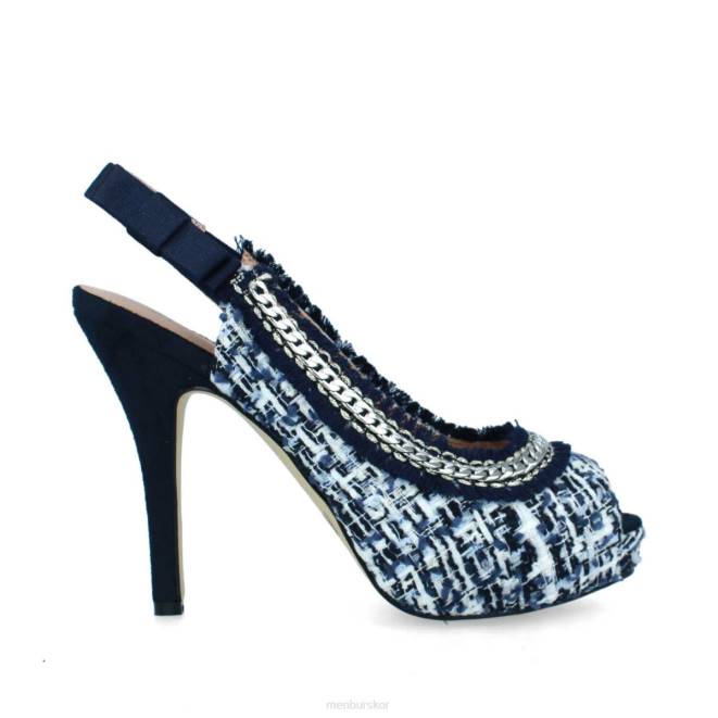 Menbur kvinnor svart gabelluzza högklackat 608J1478