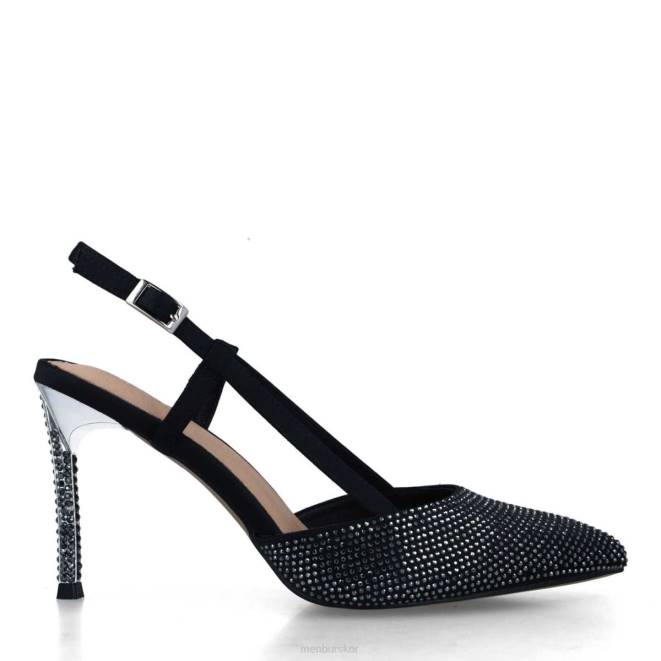 Menbur kvinnor svart gaspeita högklackat 608J808