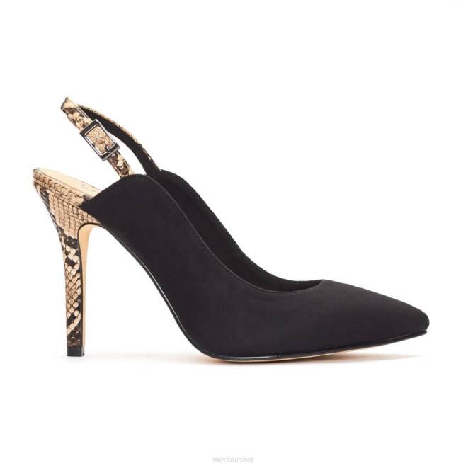 Menbur kvinnor svart gizzi högklackat 608J4343