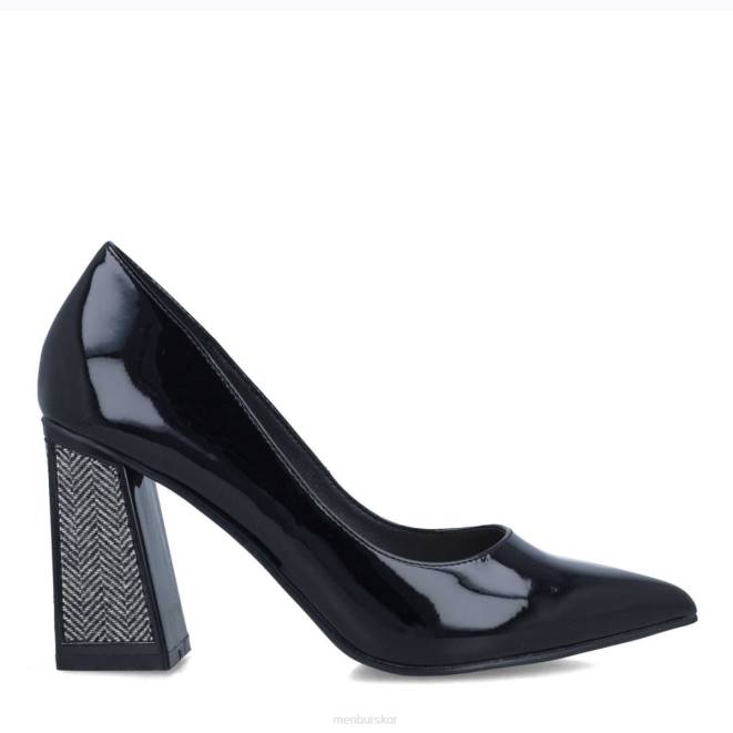 Menbur kvinnor svart hematita högklackat 608J3778