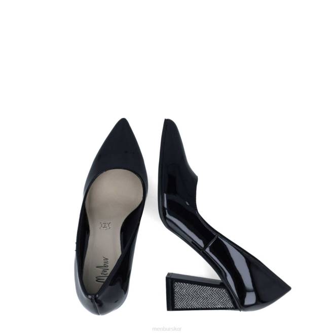 Menbur kvinnor svart hematita högklackat 608J3778