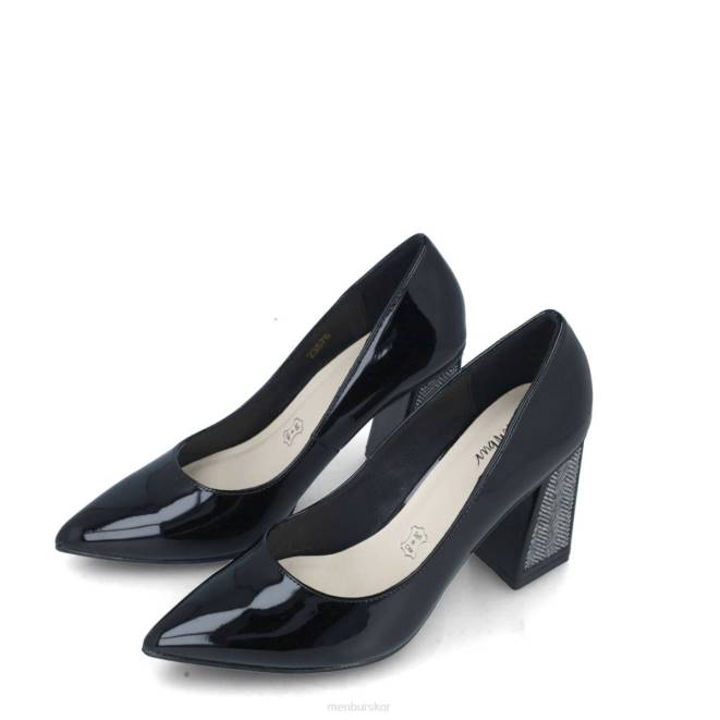Menbur kvinnor svart hematita högklackat 608J3778