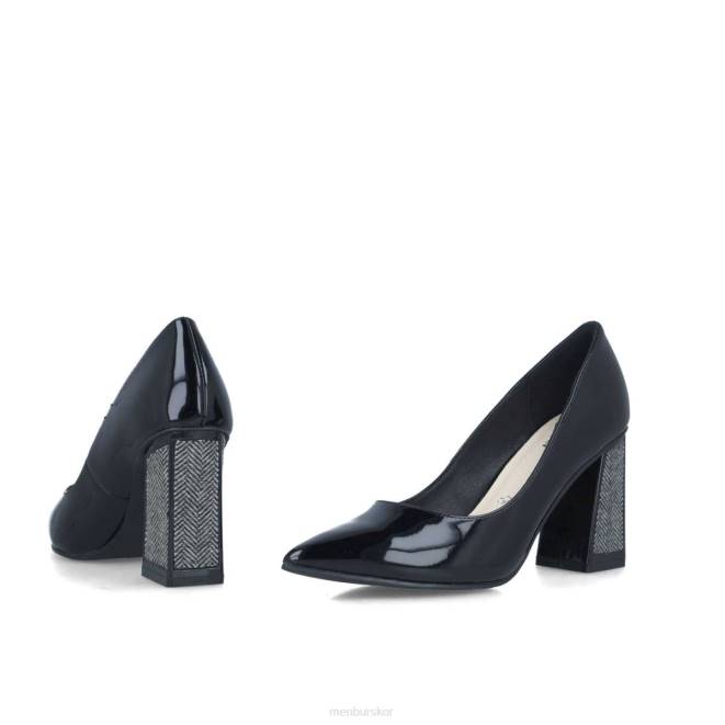 Menbur kvinnor svart hematita högklackat 608J3778