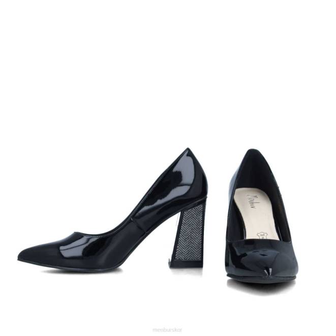 Menbur kvinnor svart hematita högklackat 608J3778